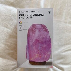 Sharper Image Pink Color-Change Himalayan Salt Lamp